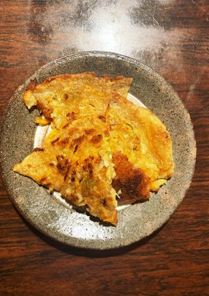 エリンギと根菜のピリ辛チヂミ-レシピのメイン写真