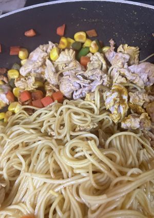 豚肉カレー炒めオガタ素麺-レシピのメイン写真