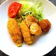 豆板醤コロッケのアスパラ巻き