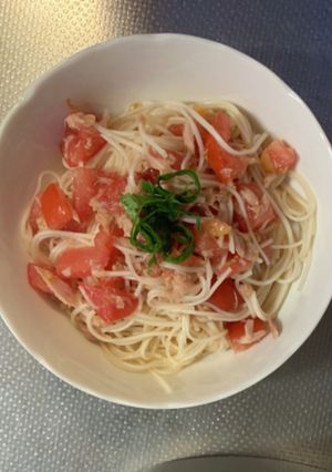 トマトツナ素麺-レシピのメイン写真