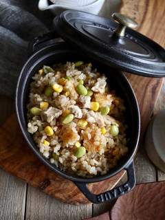 鶏肉ととうもろこしの炊き込みご飯-レシピのメイン写真
