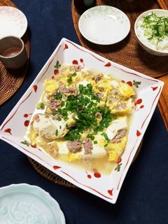 豚挽肉と豆腐の卵とじ(肉豆腐)-レシピのメイン写真