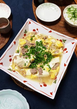 豚挽肉と豆腐の卵とじ(肉豆腐)-レシピのメイン写真