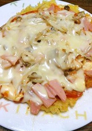 フラウパンで作るご飯ピザ-レシピのメイン写真