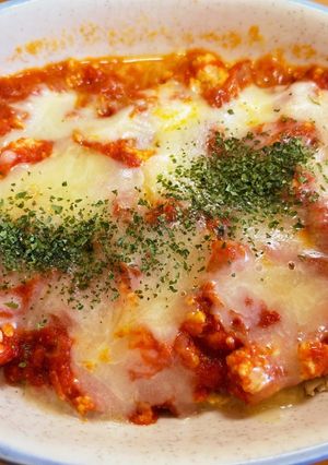 材料3つ！レンジで♪オートミールグラタン-レシピのメイン写真