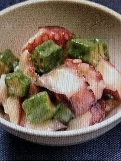 たことオクラの辛み剃和え-レシピのメイン写真