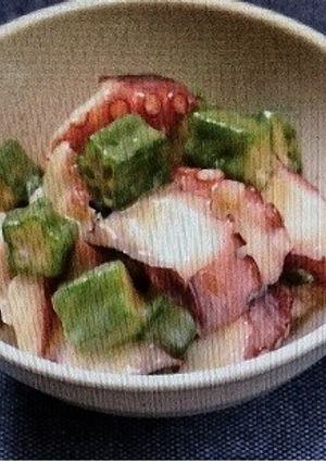 たことオクラの辛み剃和え-レシピのメイン写真