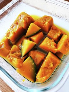 レンチン完結!かぼちゃの白だし煮-レシピのメイン写真