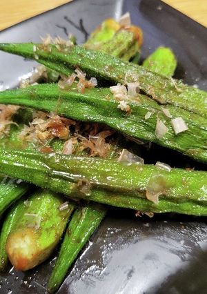 焼きオクラ+にんにく醤油-レシピのメイン写真