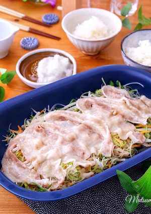 元気をチャージ！レンジ蒸ししゃぶ-レシピのメイン写真