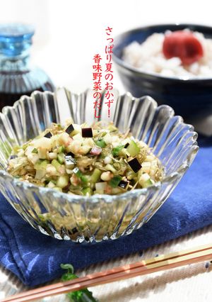 さっぱり夏のおかず!香味野菜のだし-レシピのメイン写真