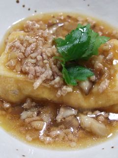 揚げだし豆腐挽肉あんかけ-レシピのメイン写真