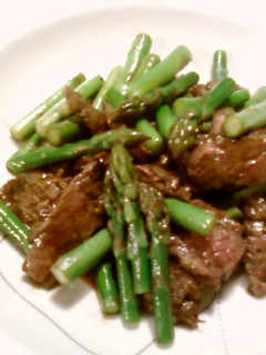 アスパラと牛肉炒め・中華風-レシピのメイン写真