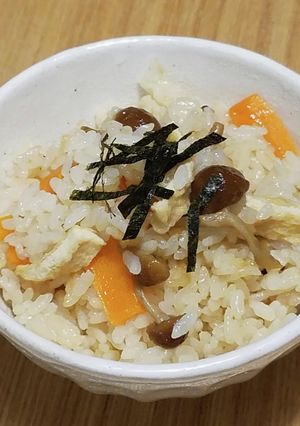 つるっと美味しい★なめこの炊き込みご飯-レシピのメイン写真