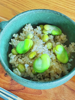 そら豆とグリーンピースの玄米薬膳ごはん-レシピのメイン写真