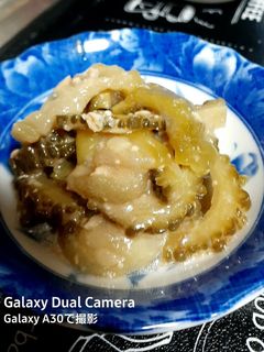 ゴーヤとへちまの味噌炒める-レシピのメイン写真