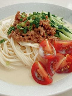 ジャージャー麺風☆豆乳肉味噌そうめん-レシピのメイン写真