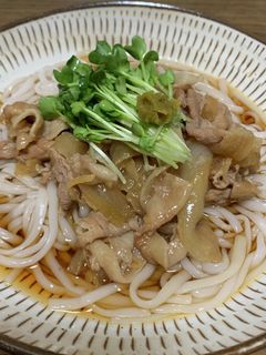 生姜焼きのっけうどん-レシピのメイン写真