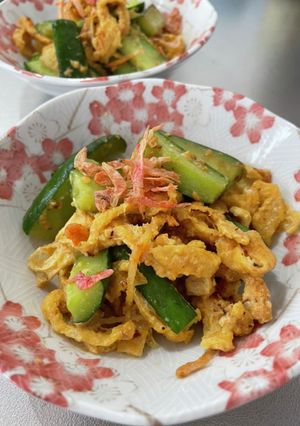 きゅうりと油揚げの中華風味噌炒め-レシピのメイン写真
