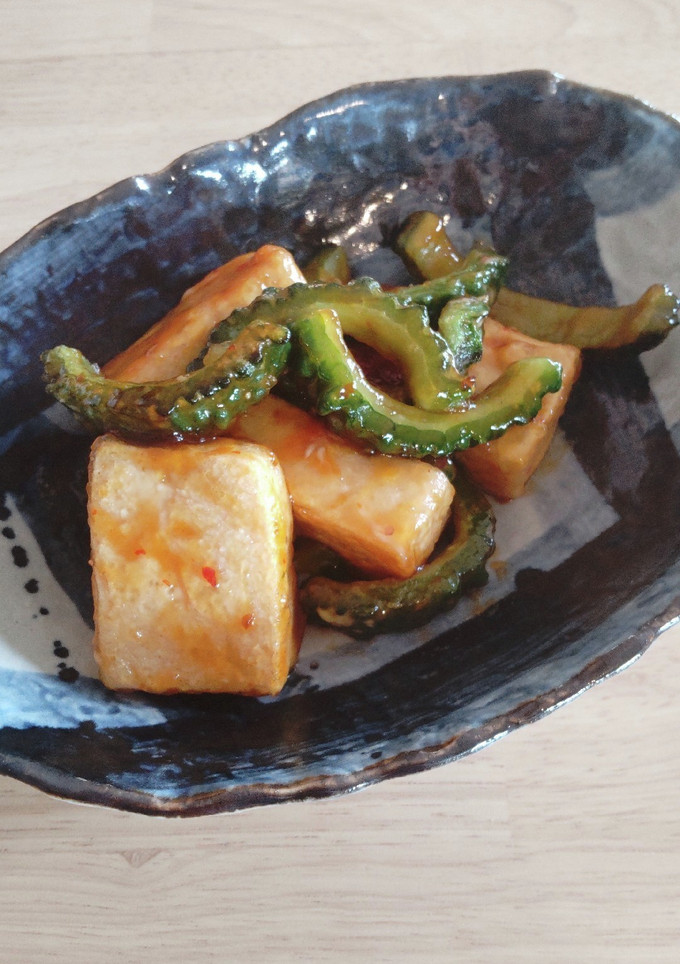 ゴーヤと豆腐のこっ照りマヨ炒め-レシピのメイン写真
