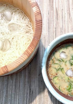 濃厚ごまだれの冷や汁そうめん-レシピのメイン写真