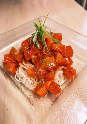 ピリ辛が最高☆トマト素麺-レシピのメイン写真