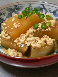 豆腐そぼろで聖護院大根のそぼろあんかけ-レシピのメイン写真
