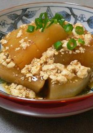 豆腐そぼろで聖護院大根のそぼろあんかけ-レシピのメイン写真