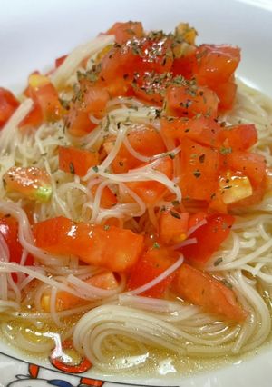 酢がアクセント！トマトそうめん-レシピのメイン写真