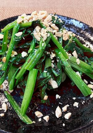 クミンとナッツのほうれん草バターソテー-レシピのメイン写真