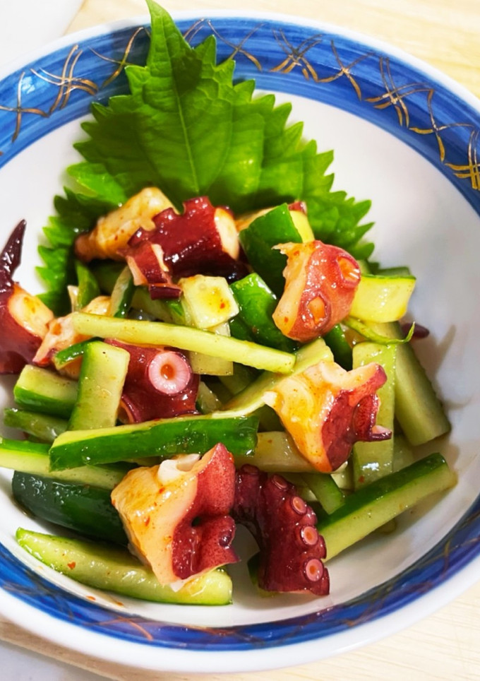 夏のビールのお供に！タコとキムチの和え物-レシピのメイン写真
