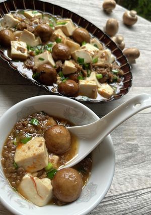 マッシュルーム丸ごと麻婆豆腐-レシピのメイン写真