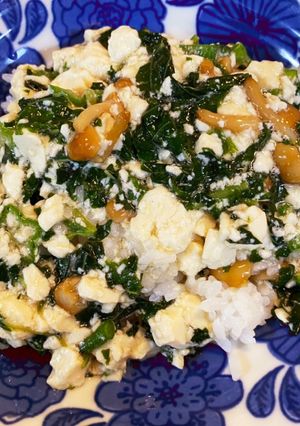 モロヘイヤとオクラナメコ豆腐のとろとろ丼-レシピのメイン写真