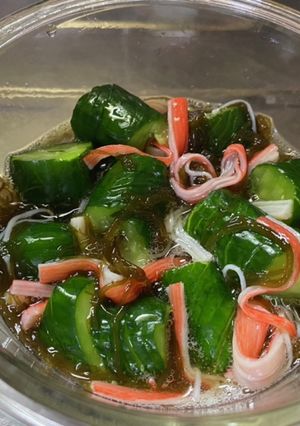 味付けのもずく酢で。簡単1品！-レシピのメイン写真