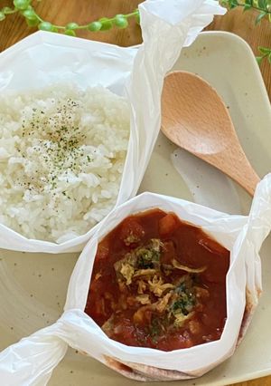 レンジで３分　鯖味噌トマトカレー-レシピのメイン写真