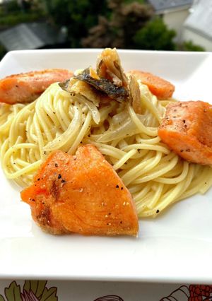 鮭のムニエルパスタ-レシピのメイン写真