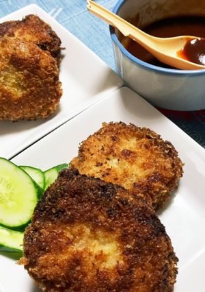 鶏と豚ミンチ♪味付メンチカツ( ´▽`)-レシピのメイン写真