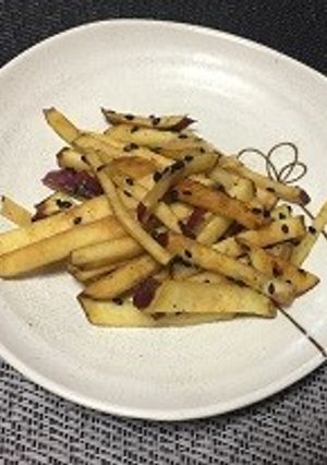 さつま芋のバター金平（透析食）-レシピのメイン写真