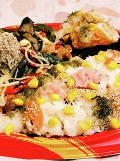 <とろろ芋ガリ青のりコーンごま桜漬飯>-レシピのメイン写真