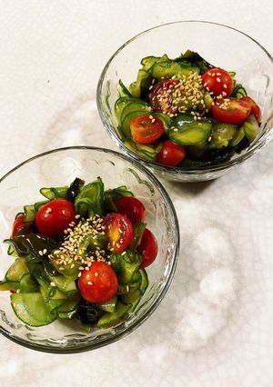 わかめときゅうりとミニトマトの酢の物-レシピのメイン写真