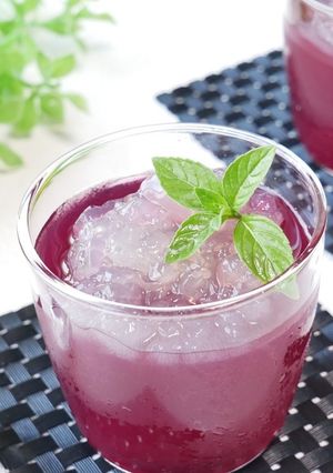【vegan】寒天で作る、紫蘇ゼリー♪-レシピのメイン写真