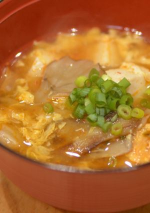 簡単☆舞茸とキムチのスープ-レシピのメイン写真