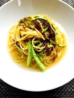 もずくとキュウリの冷製パスタ-レシピのメイン写真