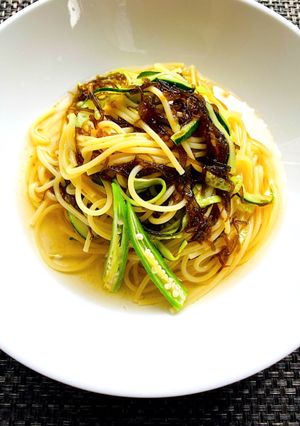 もずくとキュウリの冷製パスタ-レシピのメイン写真