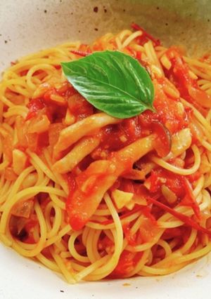 簡単！完熟トマトのギガーリックパスタ-レシピのメイン写真