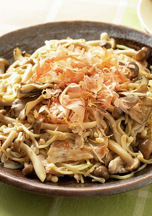 ゆず香るきのこの焼きそば-レシピのメイン写真