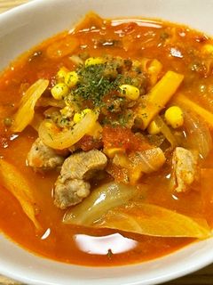 緑豆とたっぷり野菜のトマトスープ-レシピのメイン写真