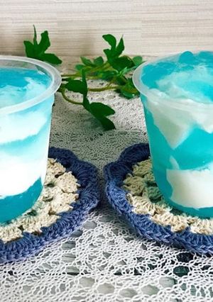 夏にぴったり♪ 「青空寒天」-レシピのメイン写真
