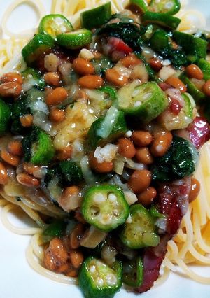 納豆オクラパスタ-レシピのメイン写真