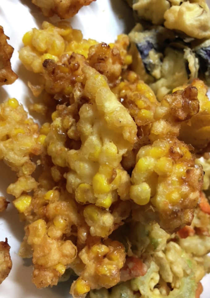 とうもろこし天ぷらとご飯-レシピのメイン写真